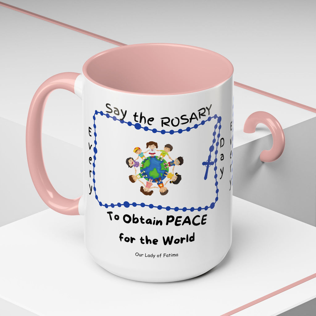 Our Lady of Fatima Rosary Kids Mug