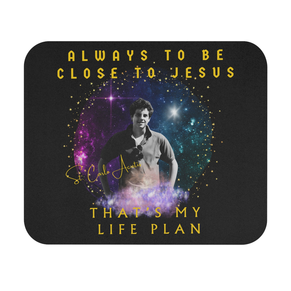 St. Carlo Acutis Mouse Pad Black