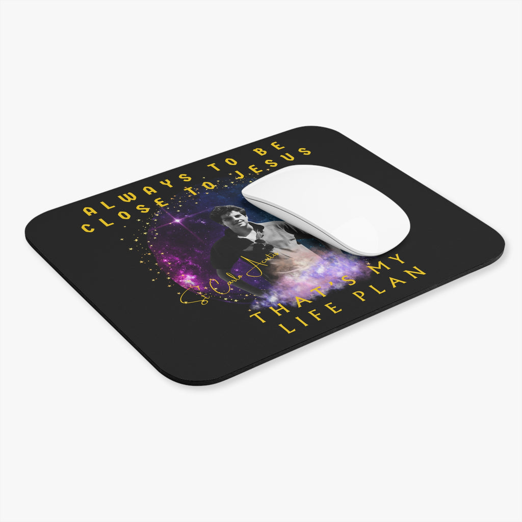St. Carlo Acutis Mouse Pad Black