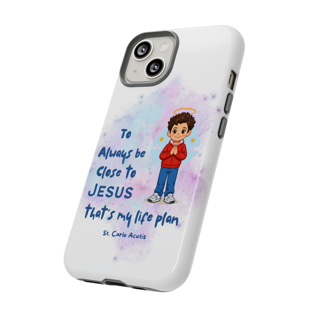 St. Carlo Acutis Kids/Teens 'Close to Jesus' Tough Phone Case