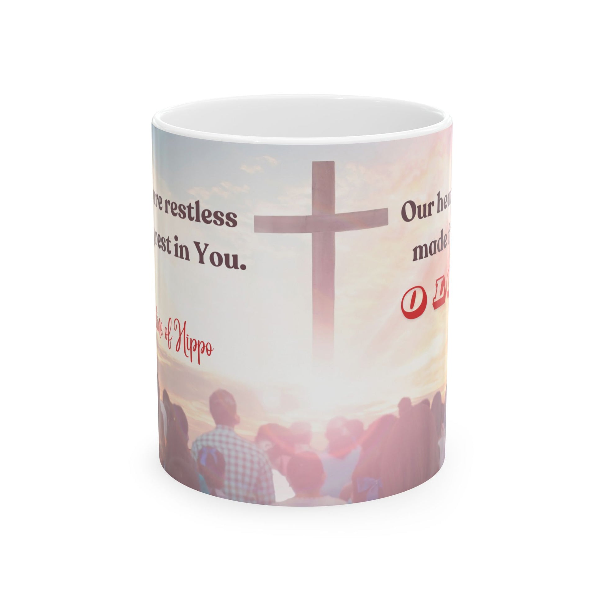 St. Augustine Our Hearts Are Restless Catholic Mug (11oz, 15oz)