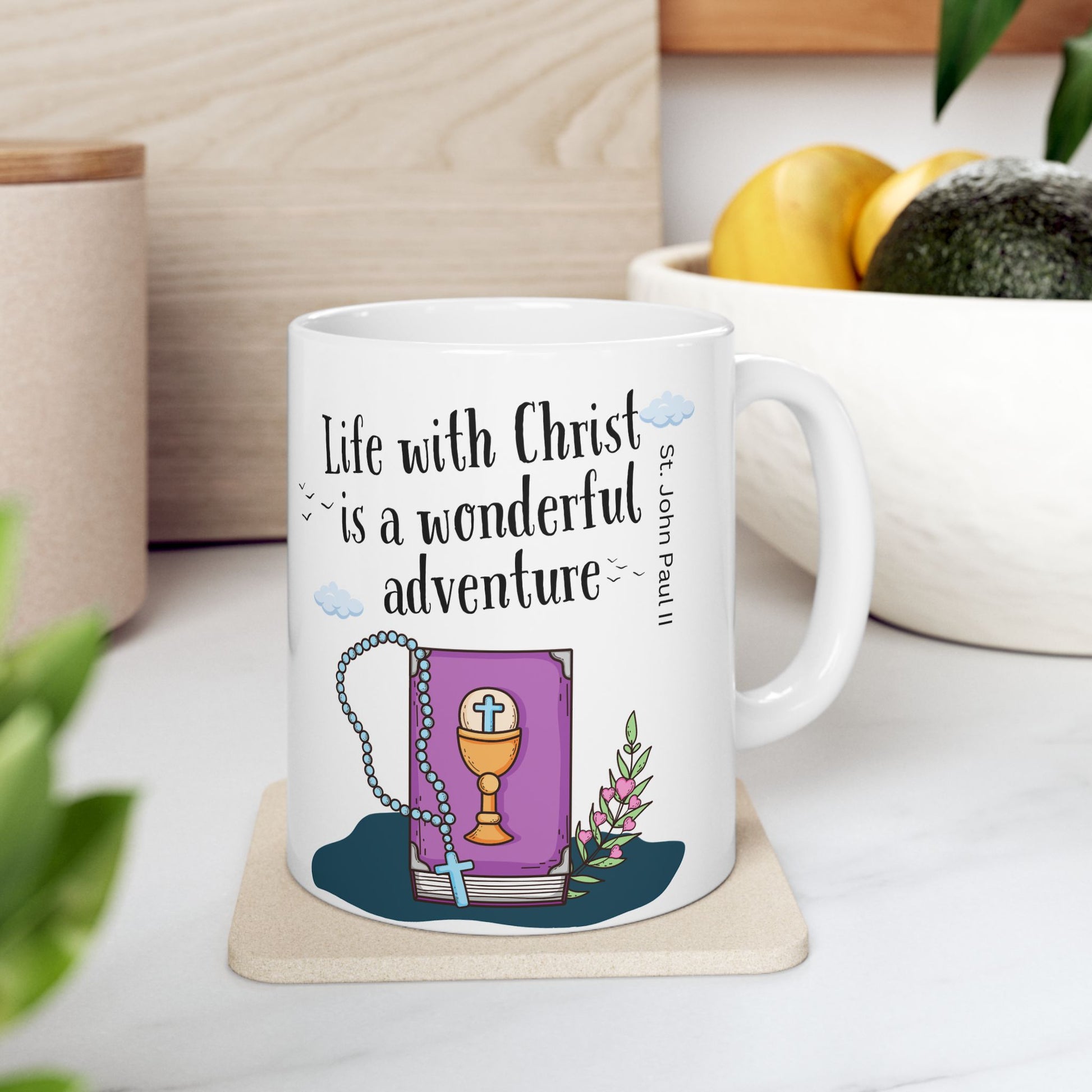 St. John Paul II Life With Christ Catholic Mug (11oz, 15oz)