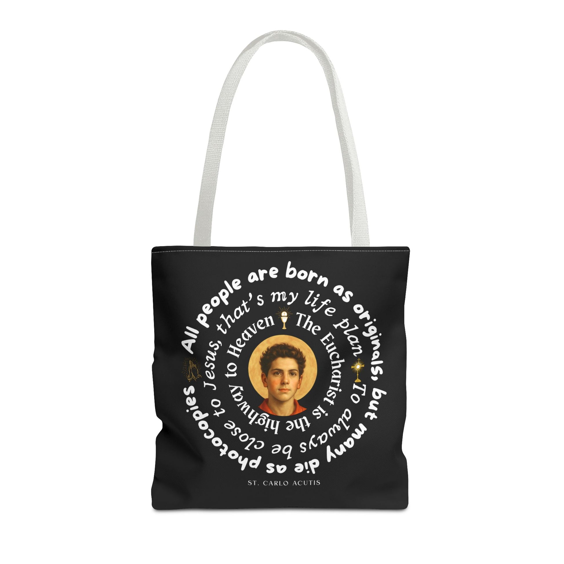 St. Carlo Acutis Tote Bag -Black