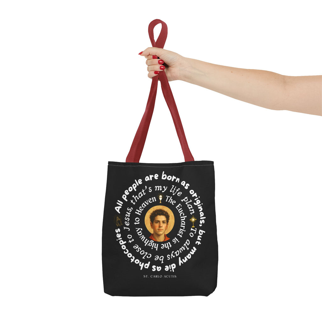St. Carlo Acutis Tote Bag -Black