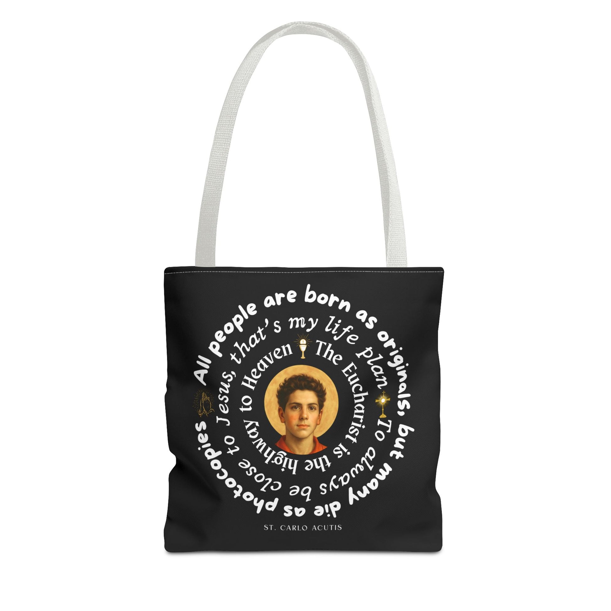 St. Carlo Acutis Tote Bag -Black
