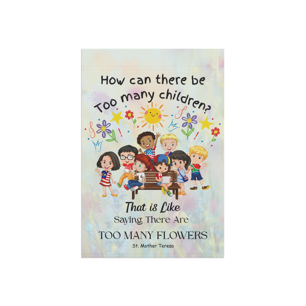 St. Mother Teresa Flowers Kids Garden Flag & Banner