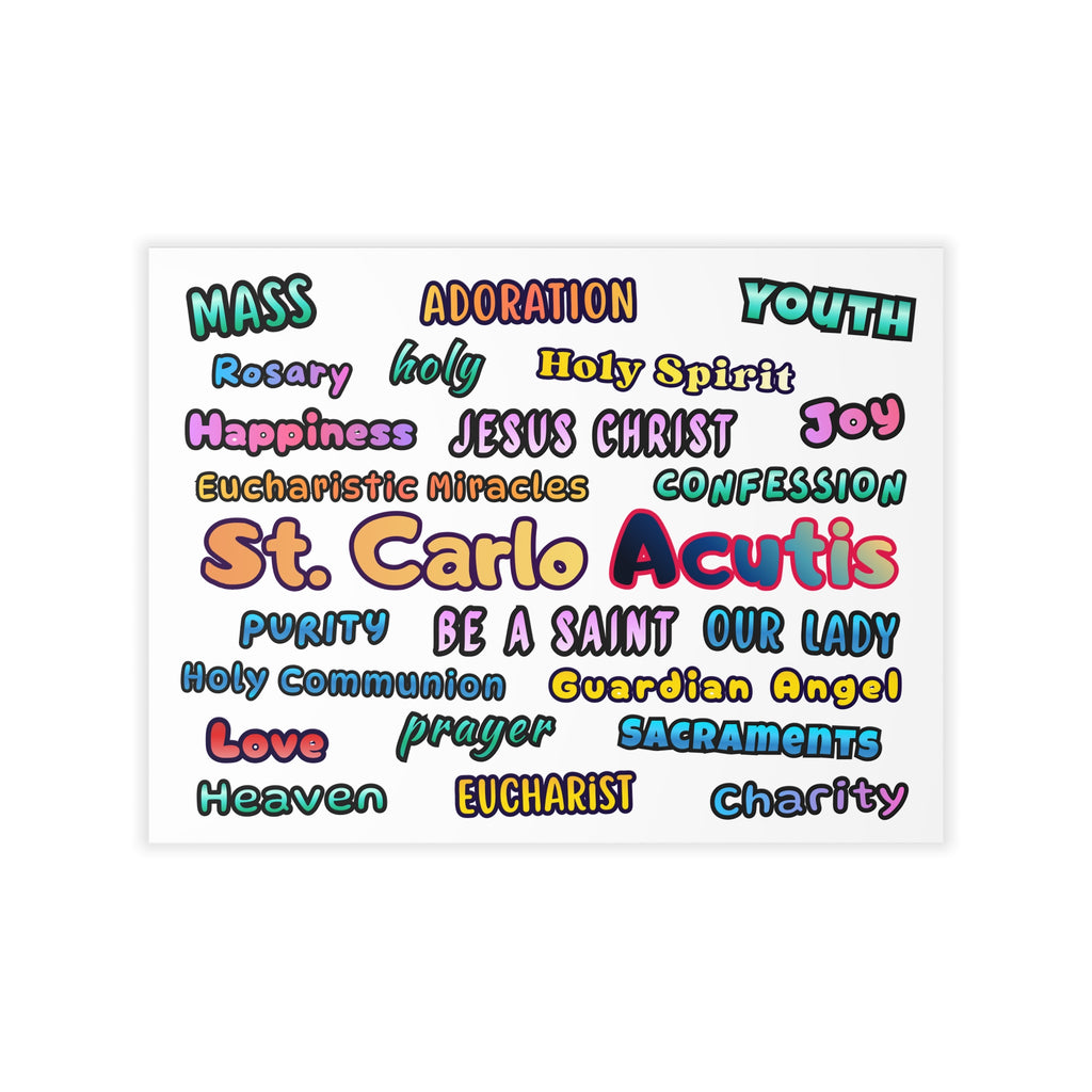 St. Carlo Acutis Inspirational Word Wall Decal — for Kids & Teens