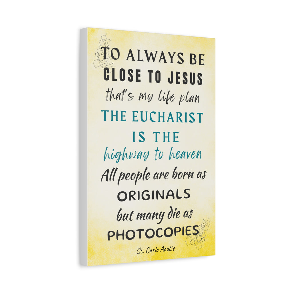 St. Carlo Acutis Quotes Wall Canvas