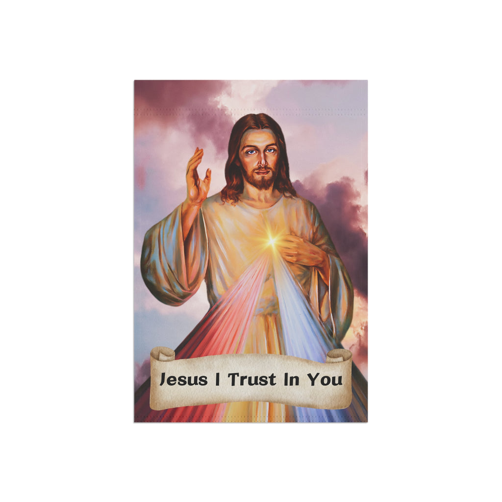 Jesus I Trust In You Garden Flag