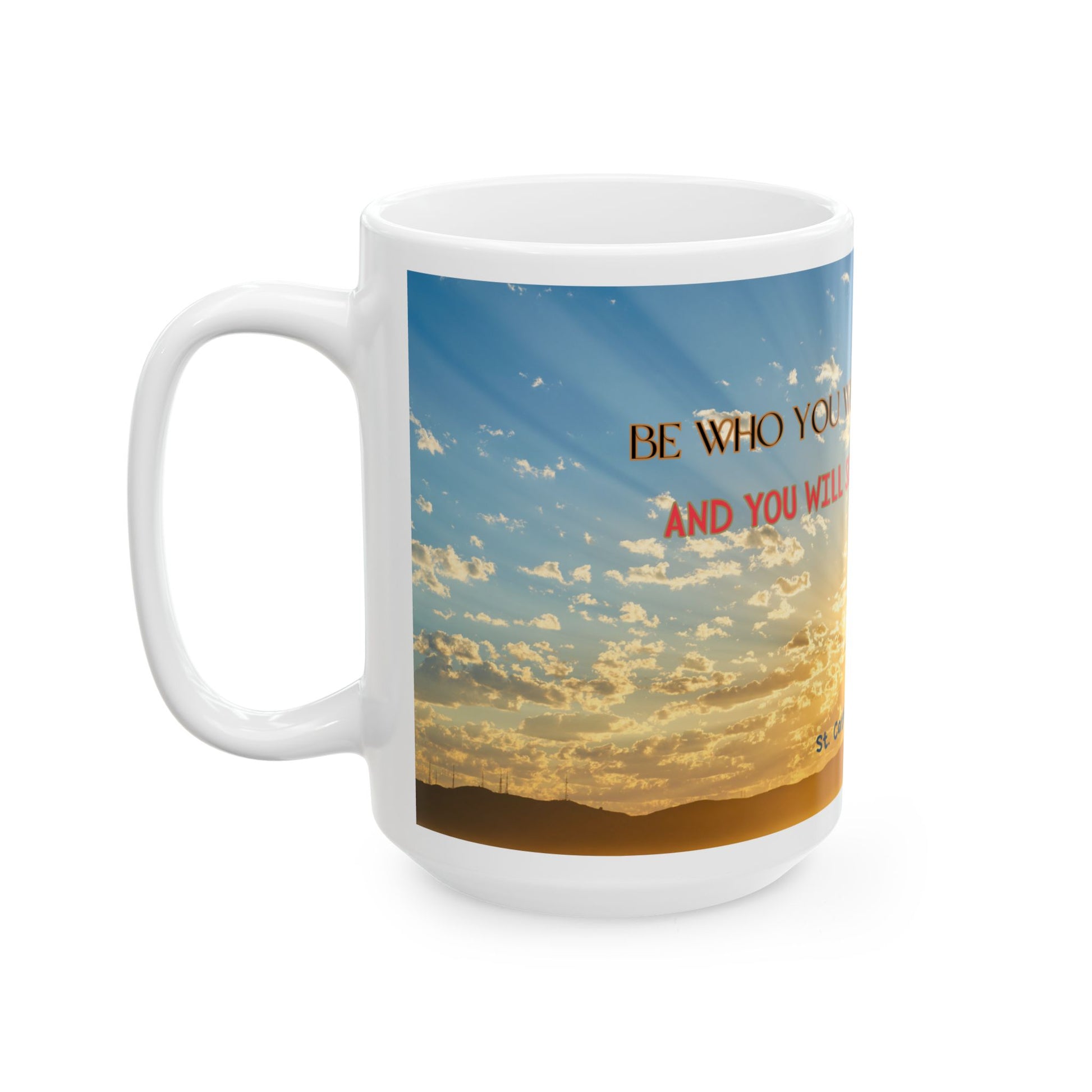 St. Catherine of Siena World on Fire Catholic Mug (11oz, 15oz)