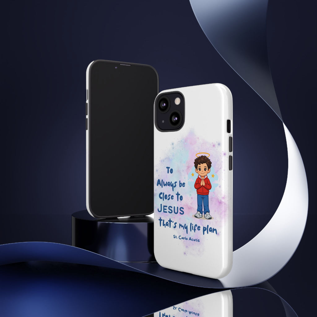 St. Carlo Acutis Kids/Teens 'Close to Jesus' Tough Phone Case