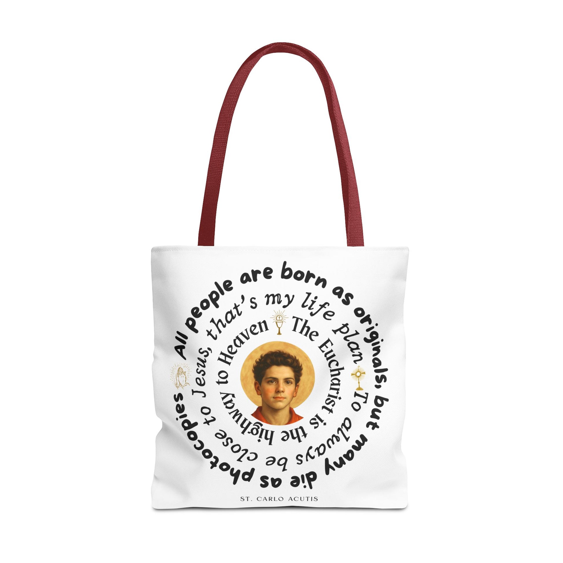 St. Carlo Acutis Tote Bag -White