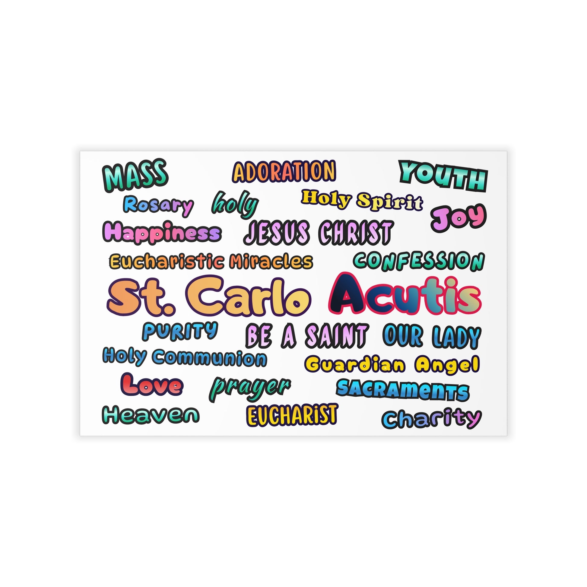 St. Carlo Acutis Inspirational Word Wall Decal — for Kids & Teens