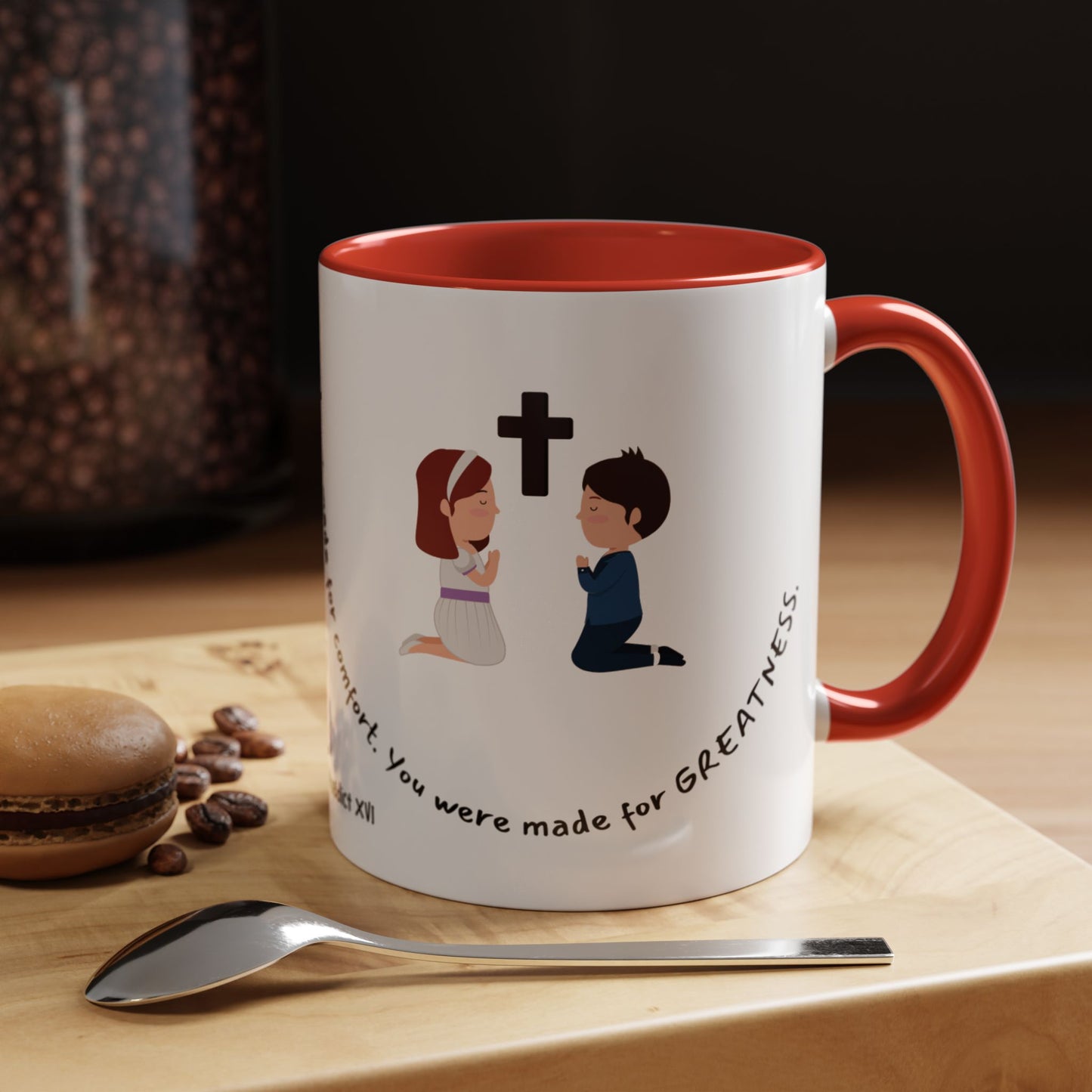 Pope Benedict XVI Made For Greatness Kids Catholic Mug (11oz, 15oz)