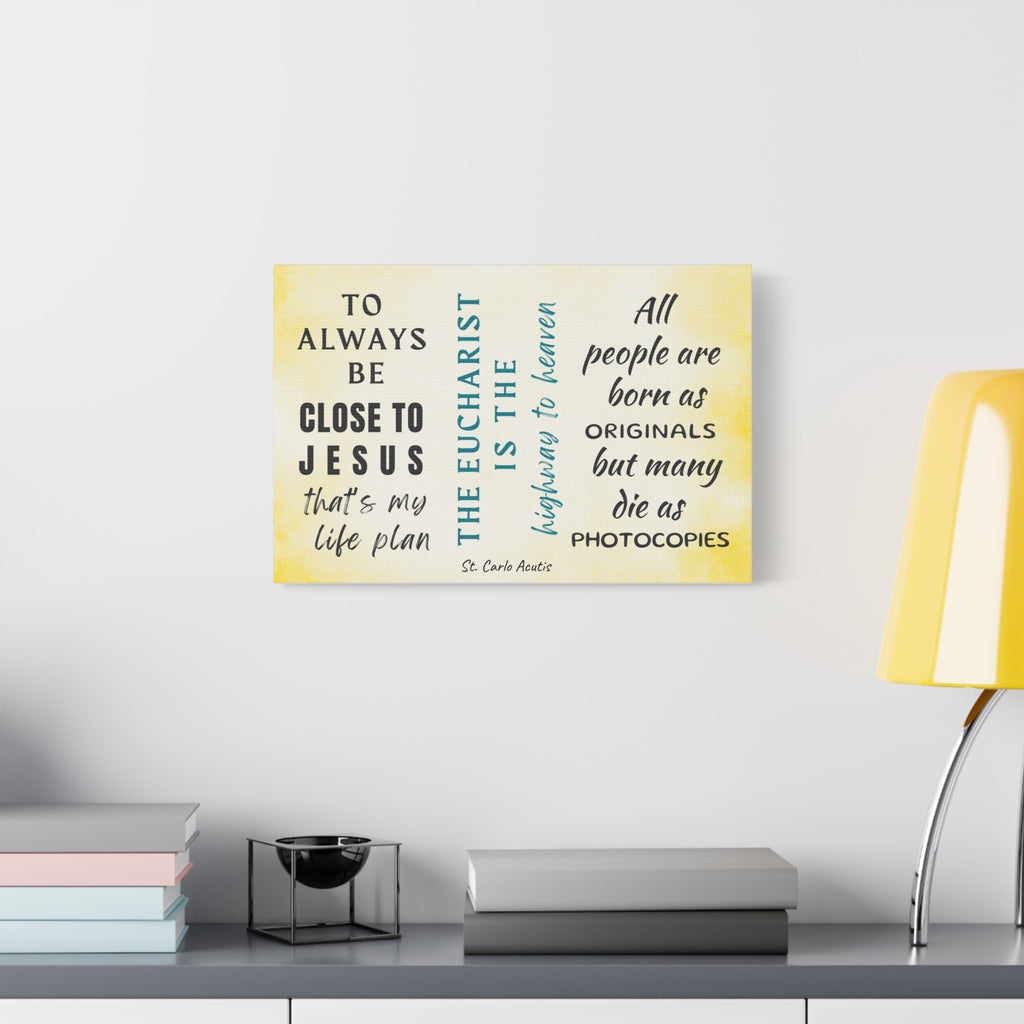 St. Carlo Acutis Quotes Wall Canvas