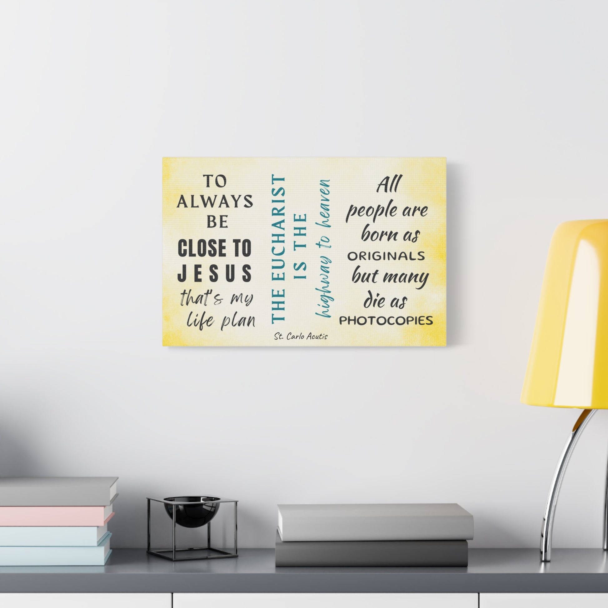 St. Carlo Acutis Quotes Wall Canvas