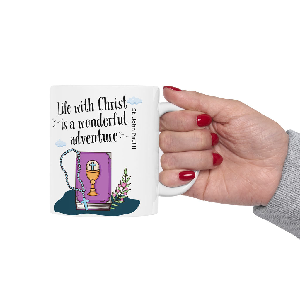 St. John Paul II Life With Christ Catholic Mug (11oz, 15oz)
