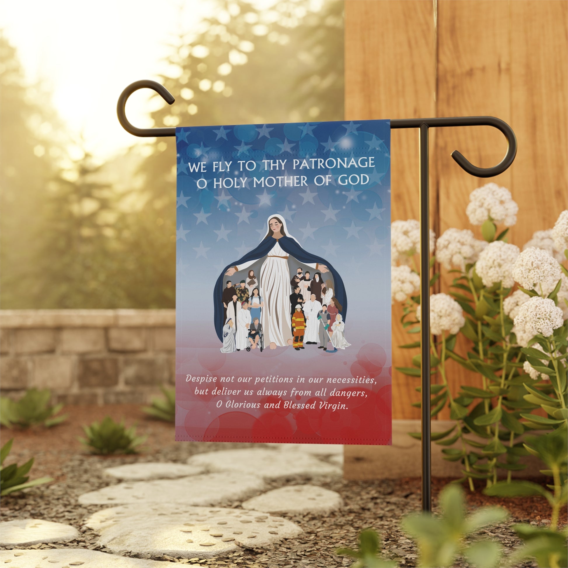 We Fly To Thy Patronage Design 2 Garden Flag