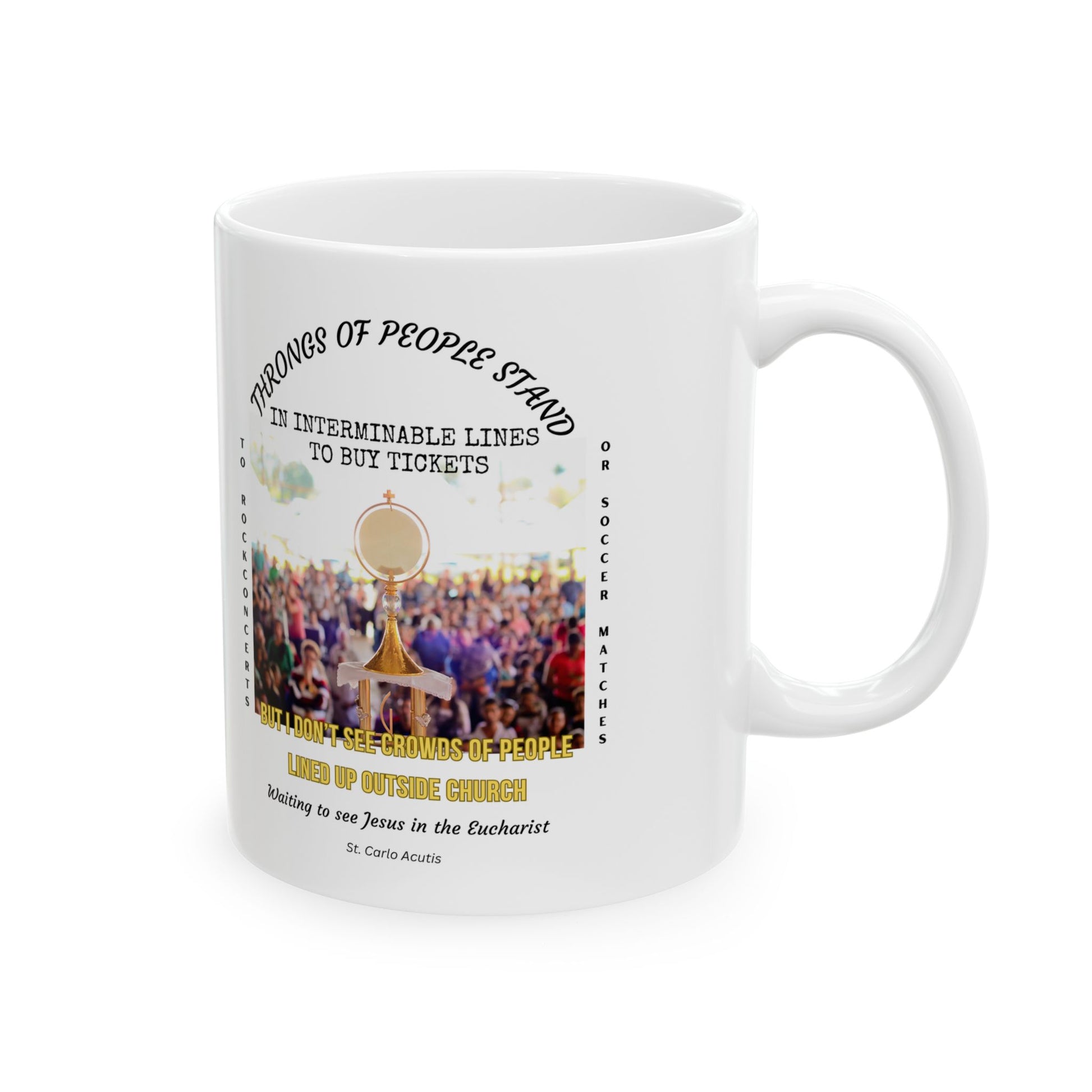 St. Carlo Acutis 'Throngs of People' Mug