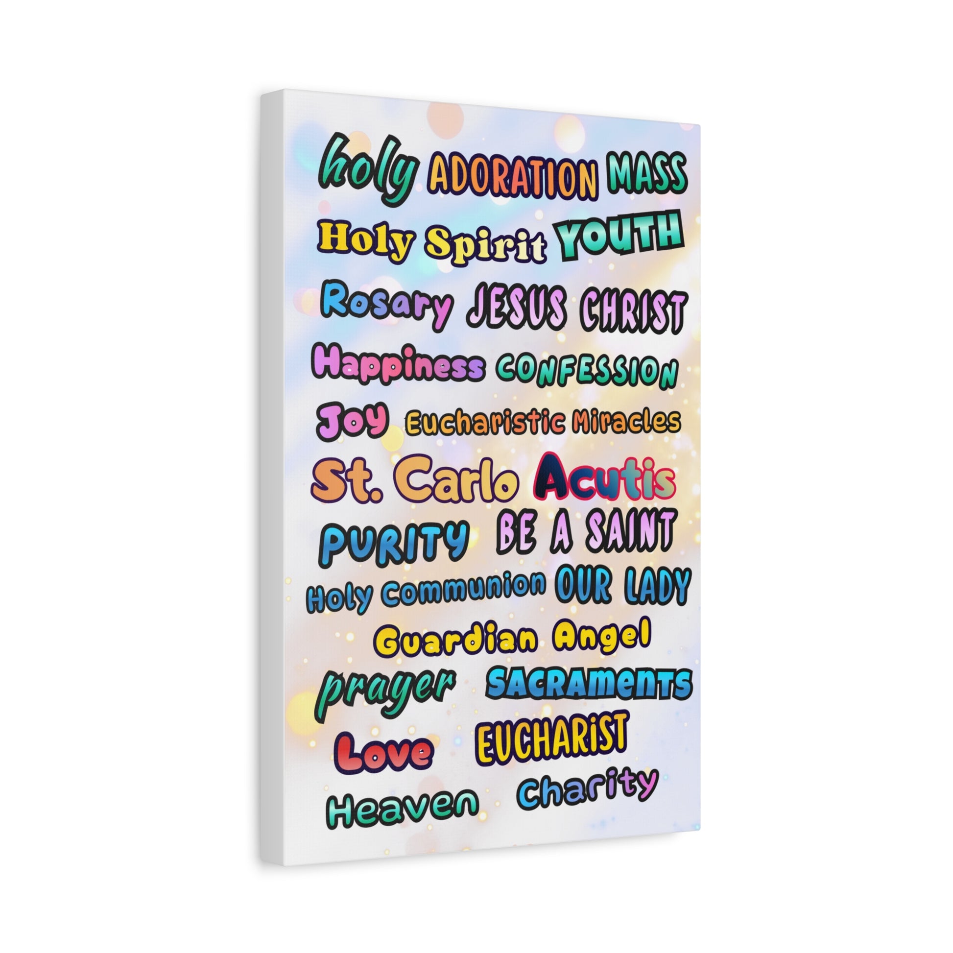 St. Carlo Acutis Inspirational Word Canvas