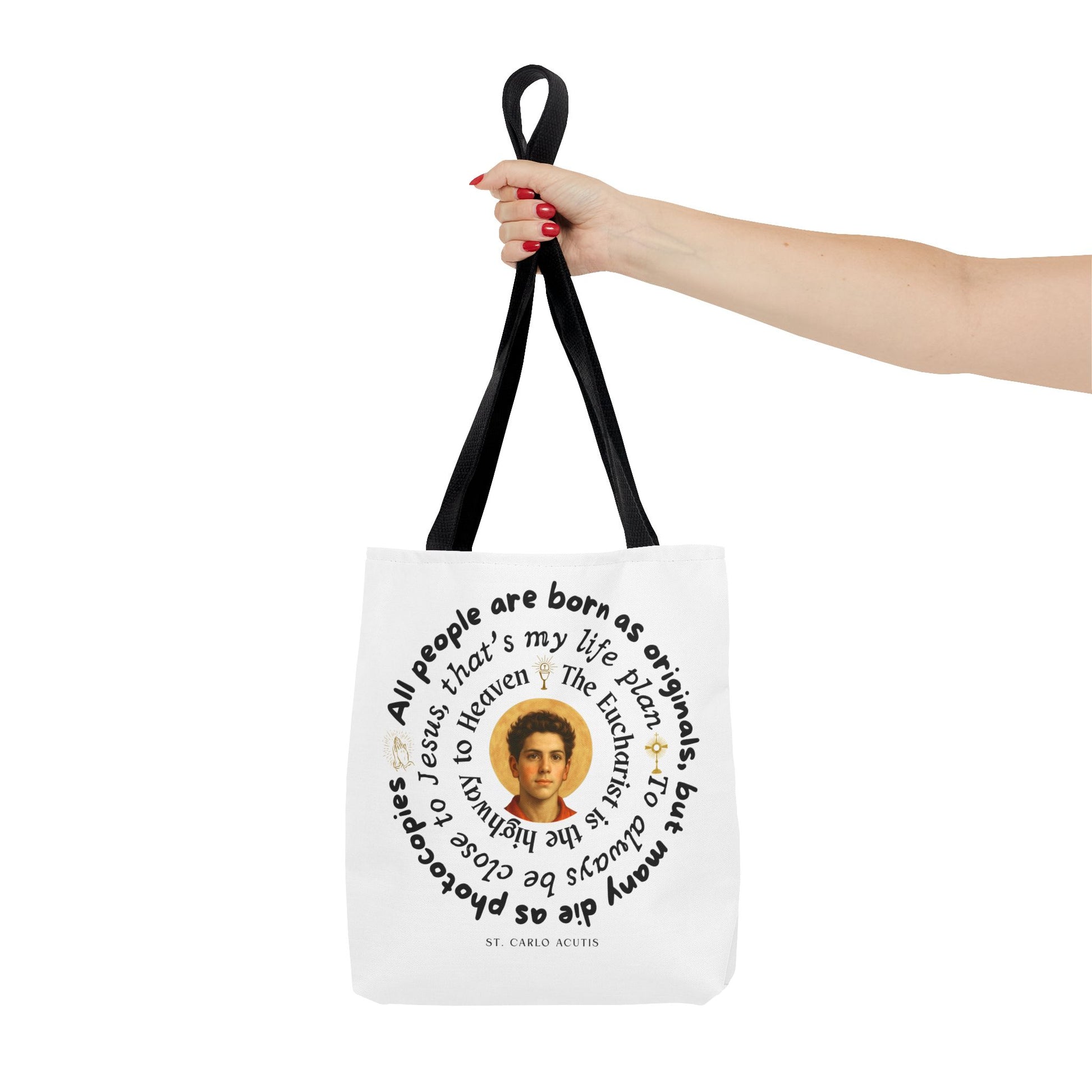 St. Carlo Acutis Tote Bag -White