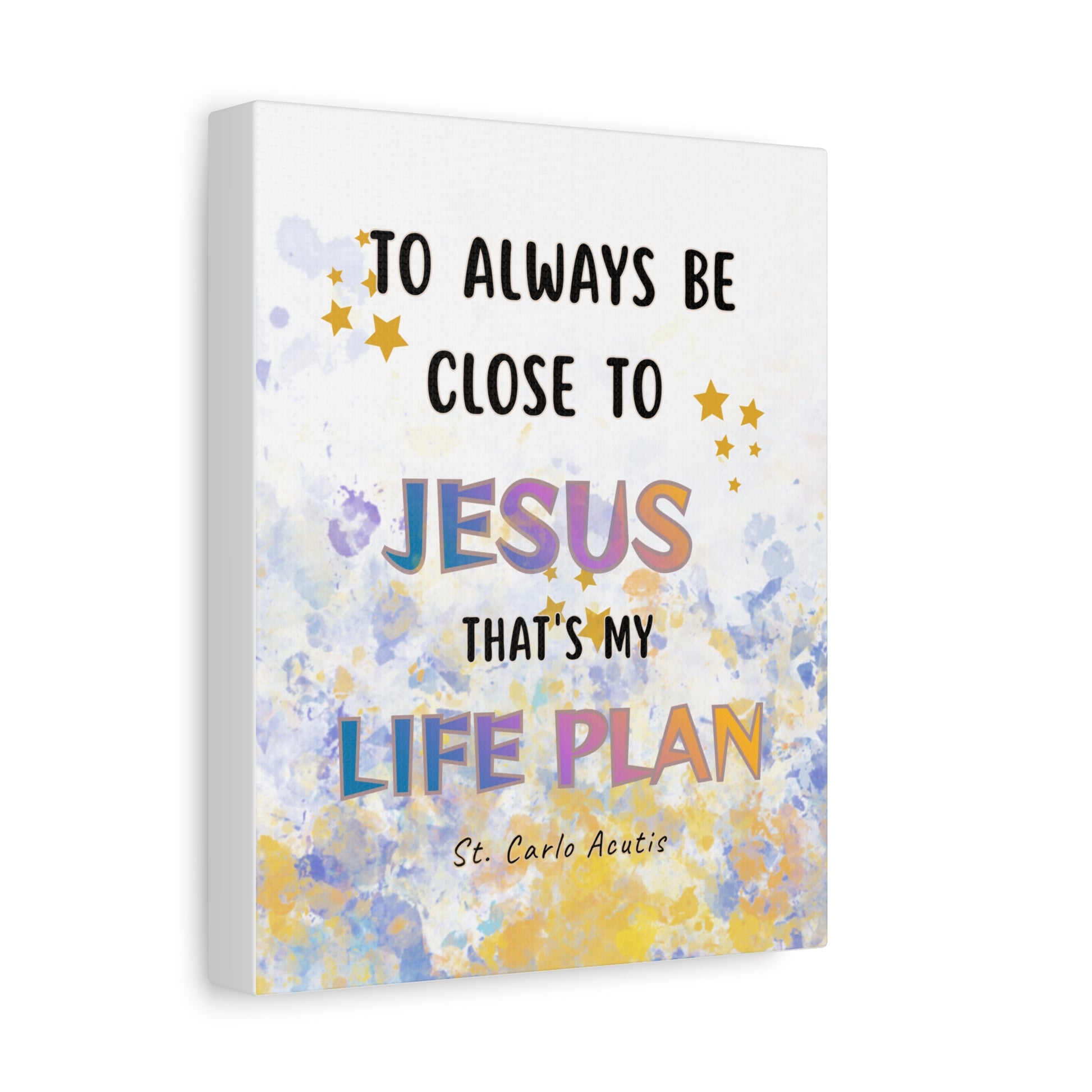 St. Carlo Acutis Watercolor Wall Canvas