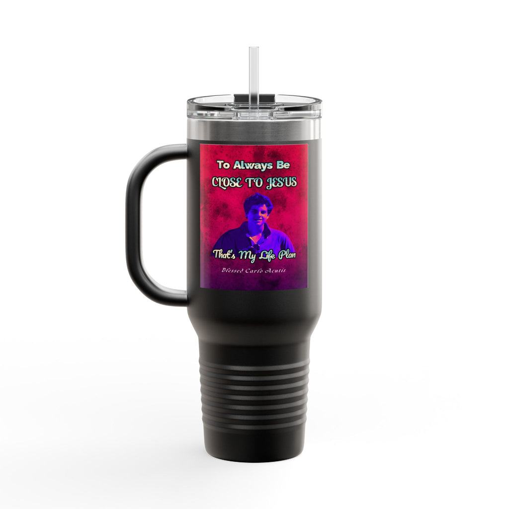 Blessed Carlo Acutis Insulated Travel Mug Colored , 40oz