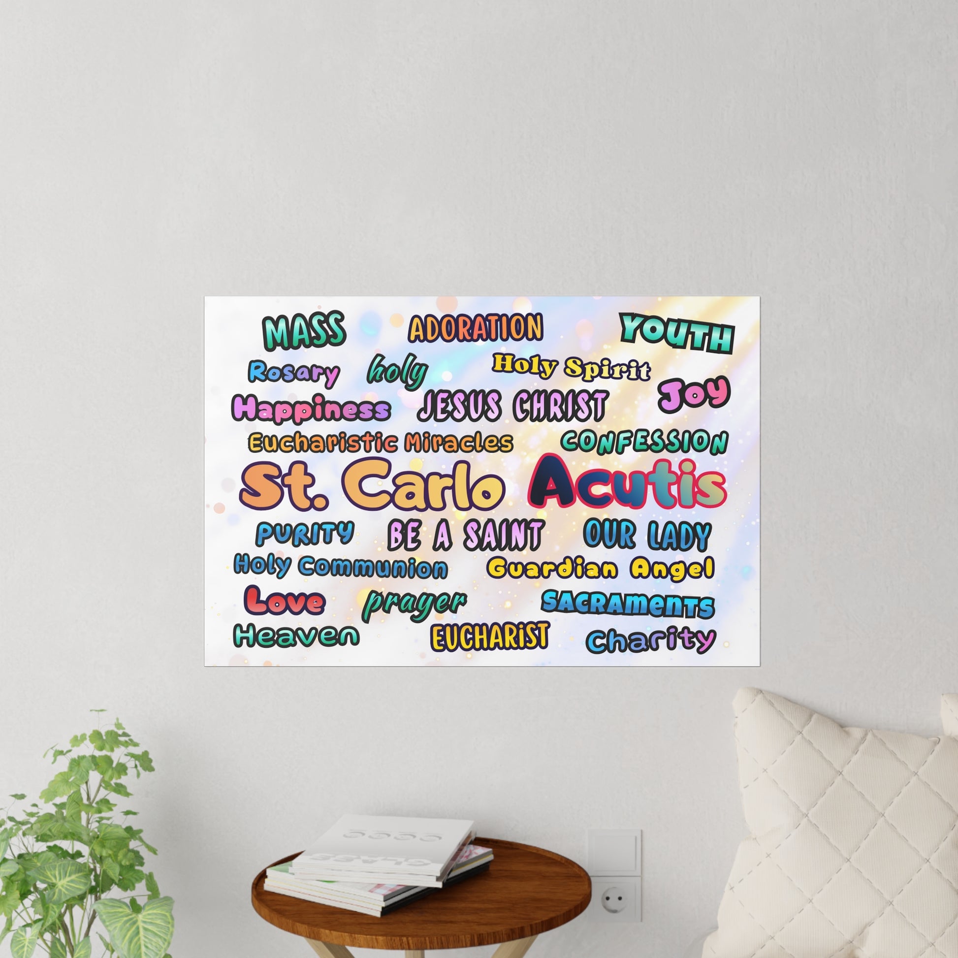 St. Carlo Acutis Inspirational Word Wall Decal — for Kids & Teens