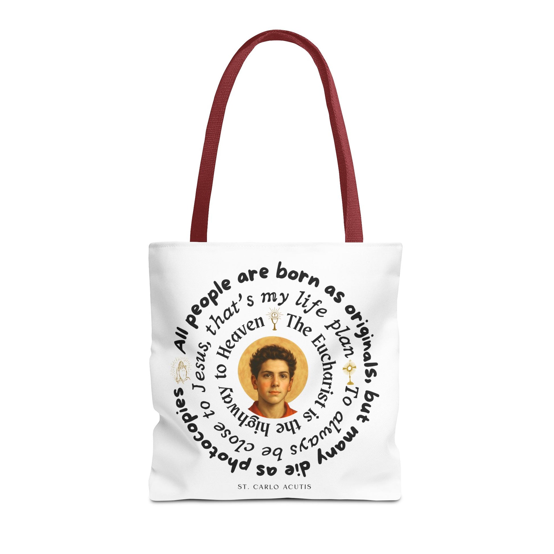 St. Carlo Acutis Tote Bag -White