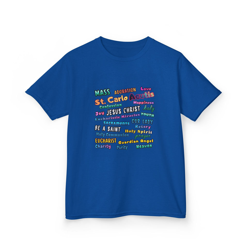 St. Carlo Acutis Inspirational Youth Word Cloud T-Shirt