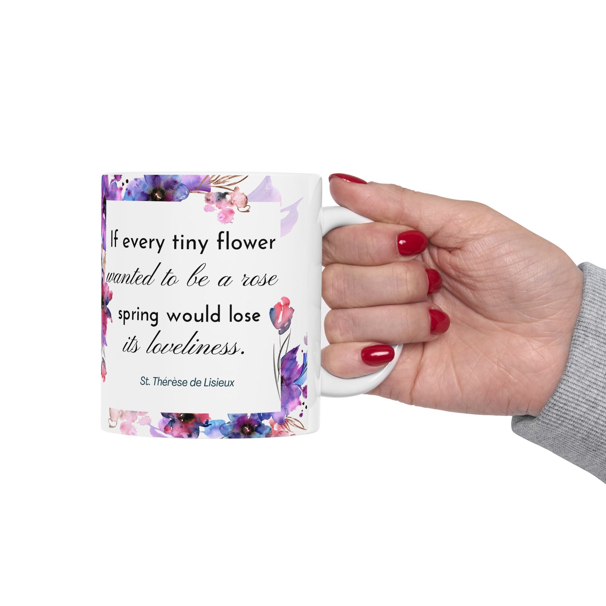 St. Thérèse de Lisieux Every Tiny Flower Catholic Mug (11oz, 15oz)