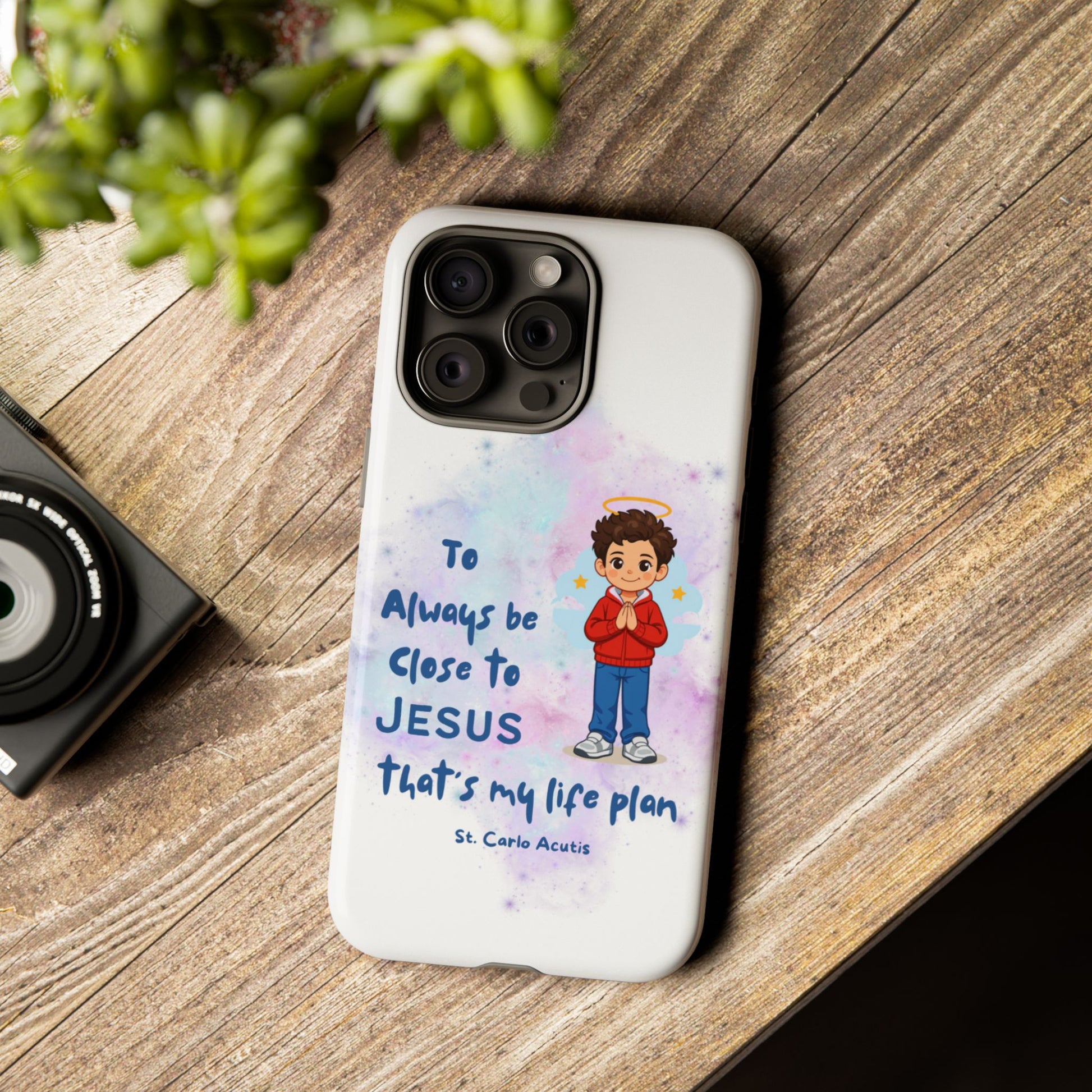 St. Carlo Acutis Kids/Teens 'Close to Jesus' Tough Phone Case