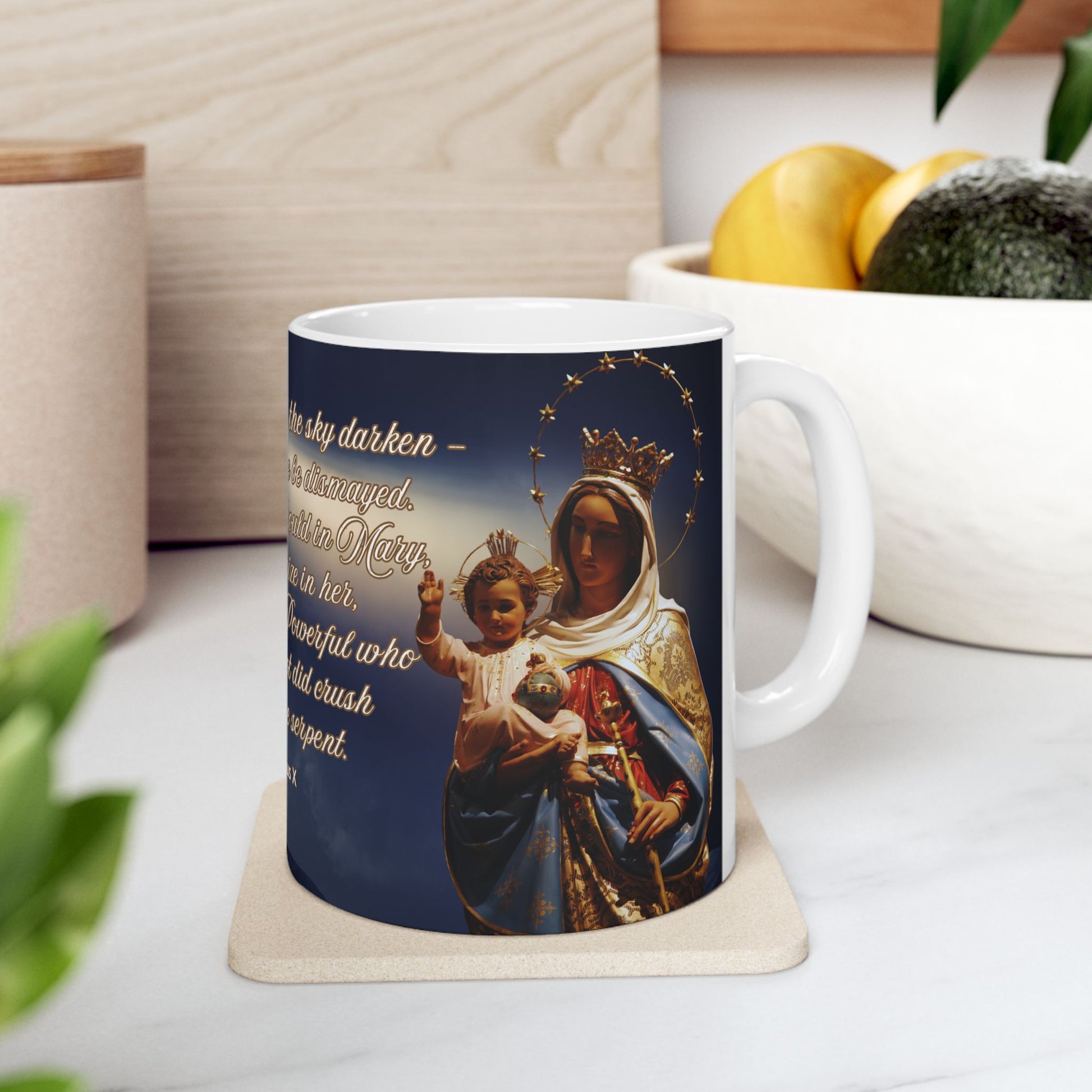 Pope St. Pius X Let The Storm Rage Catholic Mug (11oz, 15oz)
