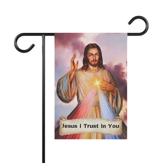 Jesus I Trust In You Garden Flag