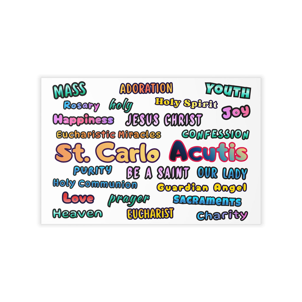 St. Carlo Acutis Inspirational Word Wall Decal — for Kids & Teens
