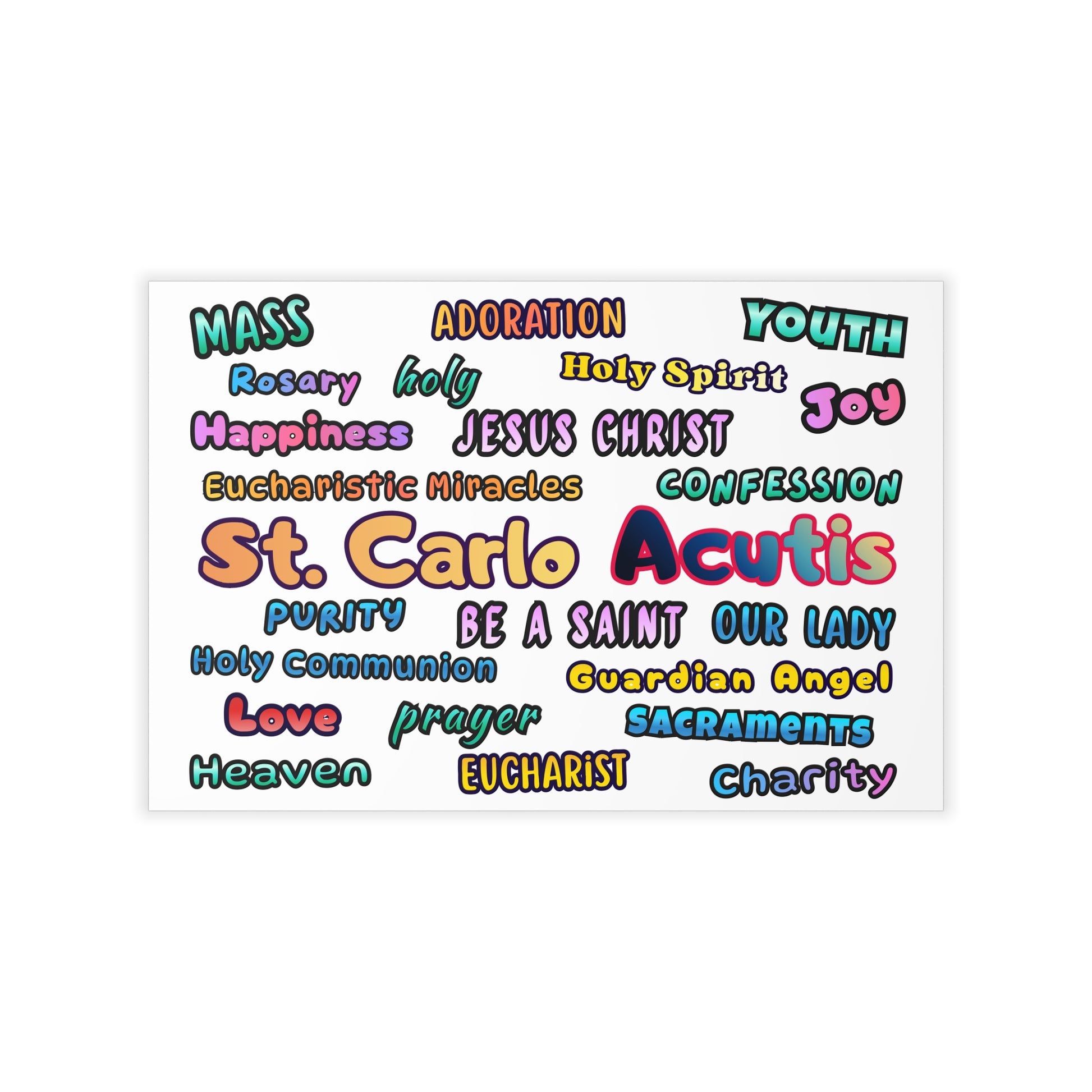 St. Carlo Acutis Inspirational Word Wall Decal — for Kids & Teens