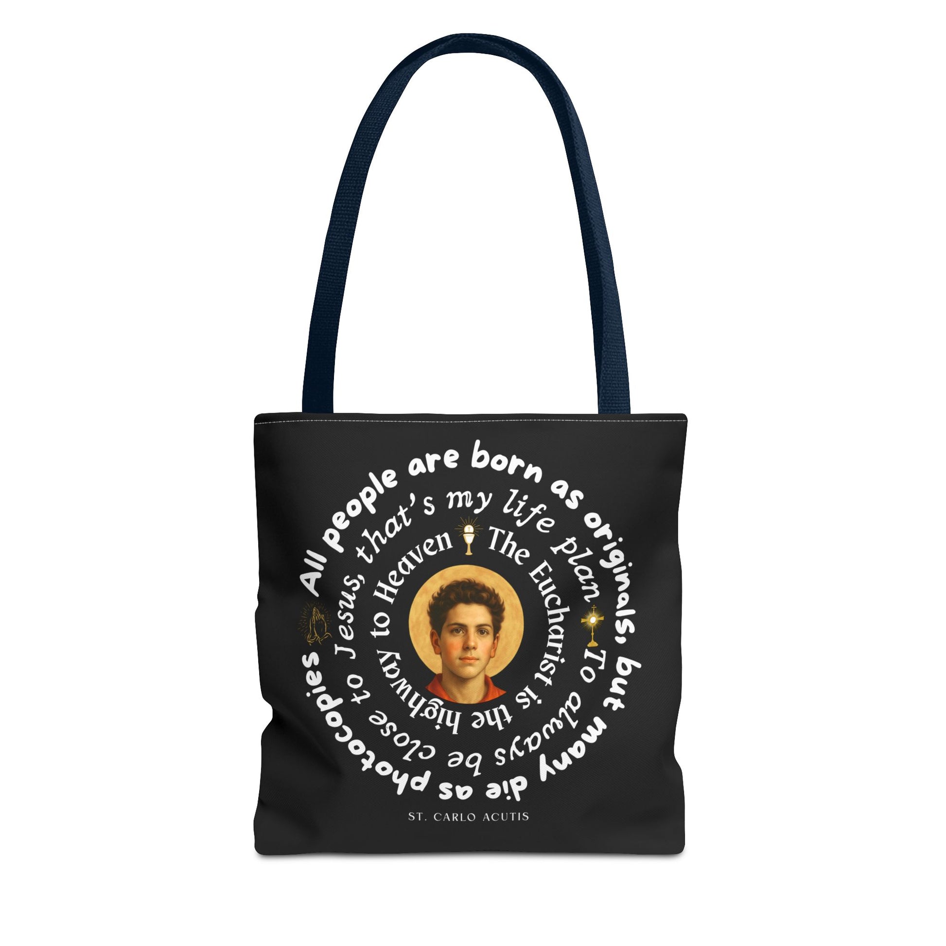 St. Carlo Acutis Tote Bag -Black