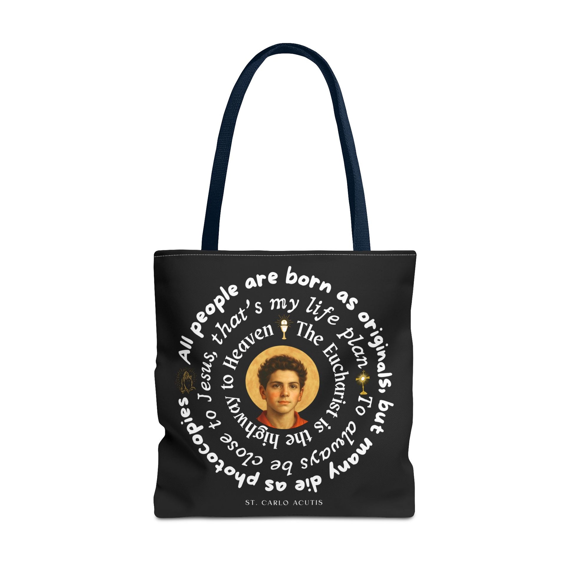 St. Carlo Acutis Tote Bag -Black