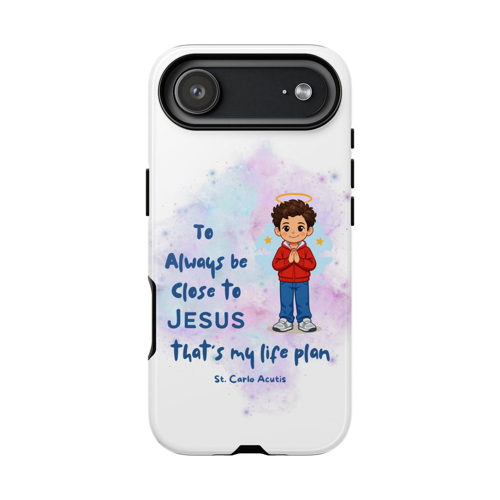 St. Carlo Acutis Kids/Teens 'Close to Jesus' Tough Phone Case