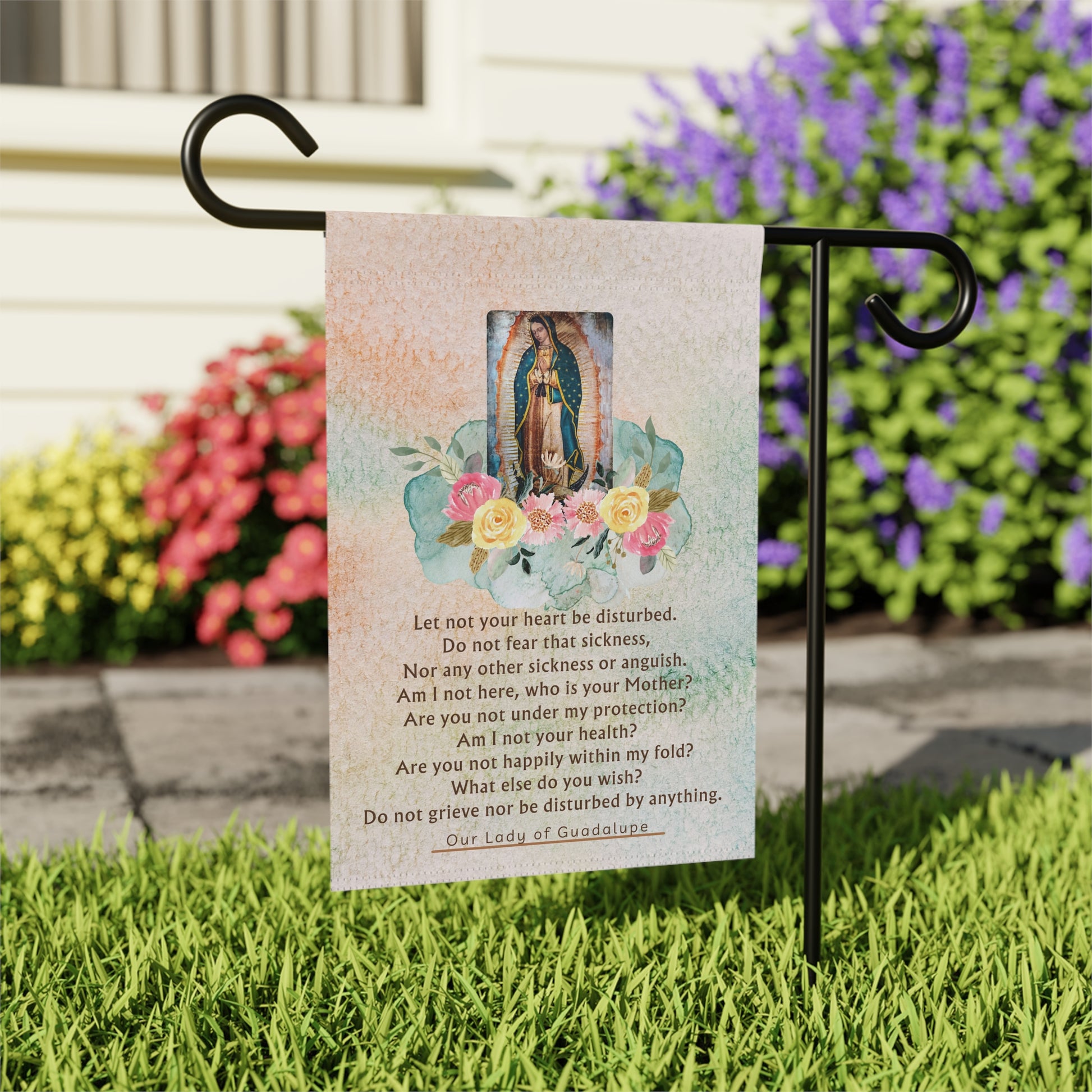 Our Lady of Guadalupe Garden Flag