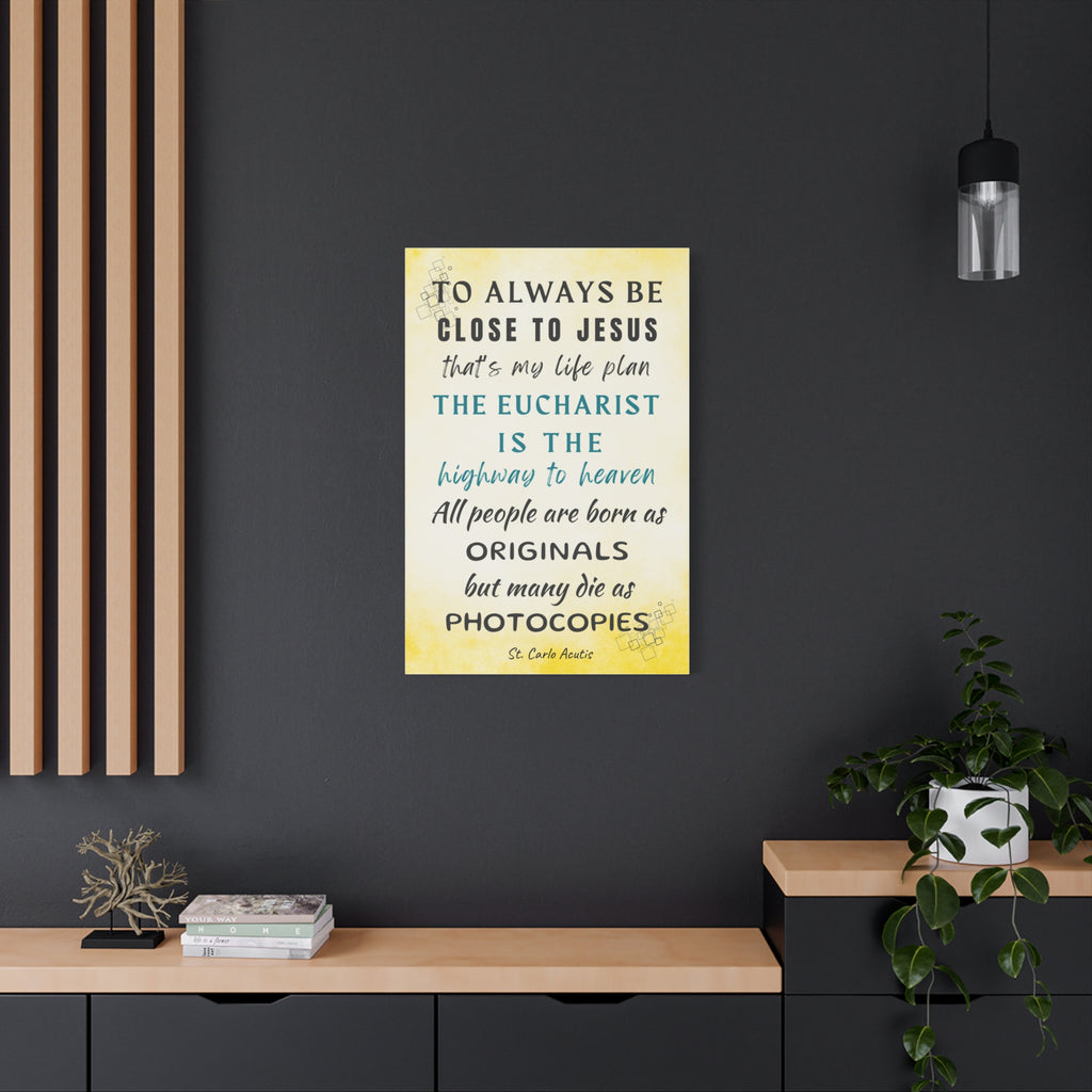 St. Carlo Acutis Quotes Wall Canvas