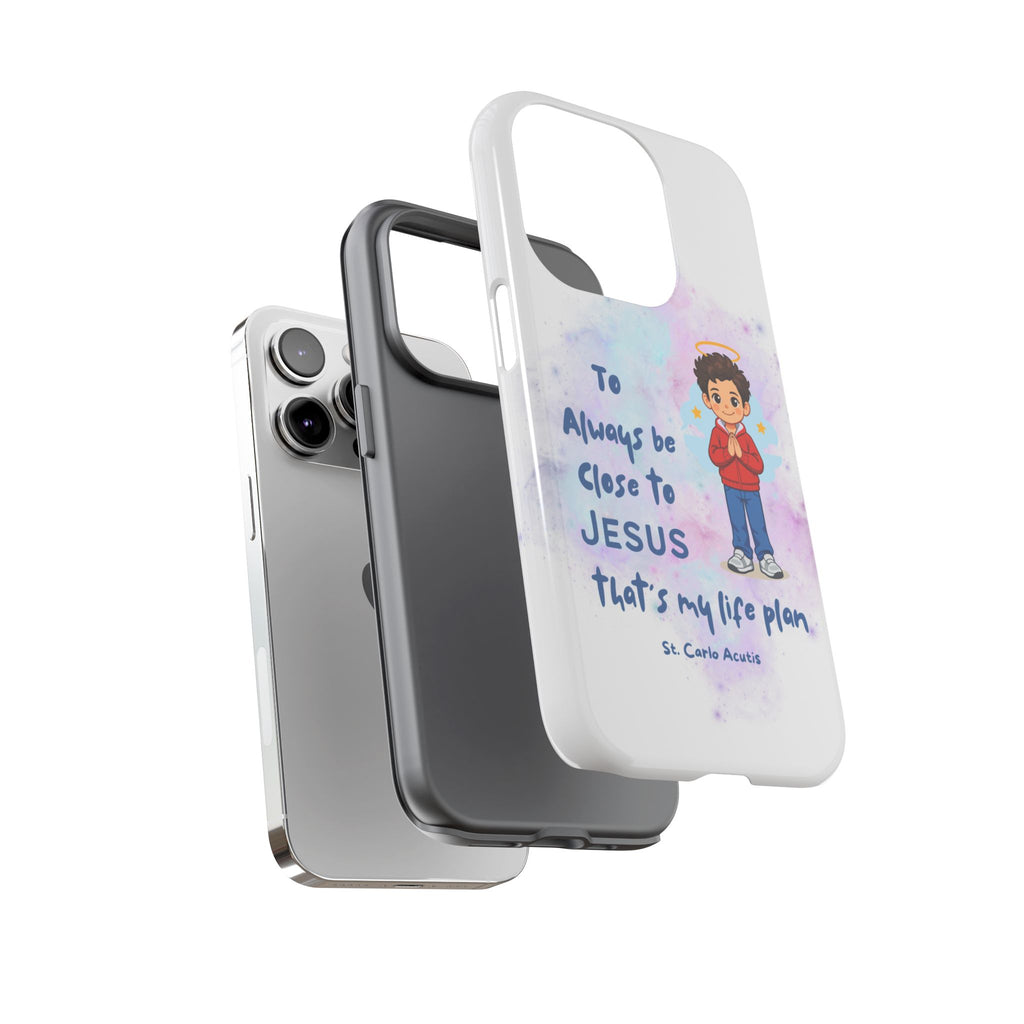 St. Carlo Acutis Kids/Teens 'Close to Jesus' Tough Phone Case