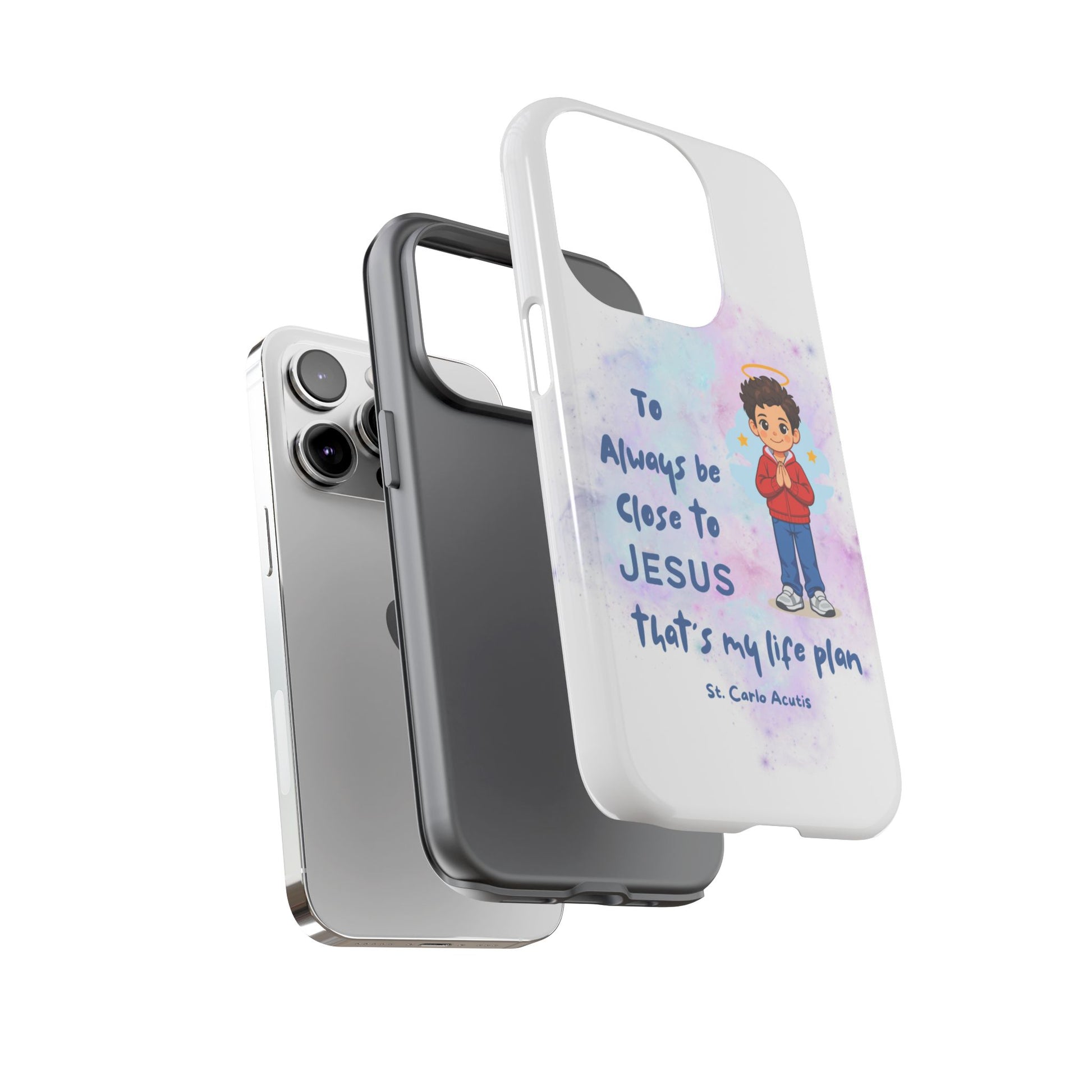 St. Carlo Acutis Kids/Teens 'Close to Jesus' Tough Phone Case