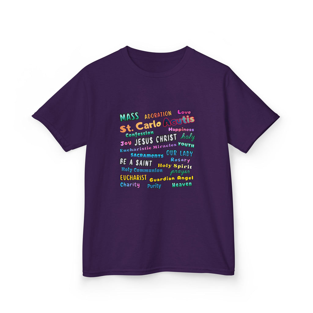 St. Carlo Acutis Inspirational Youth Word Cloud T-Shirt