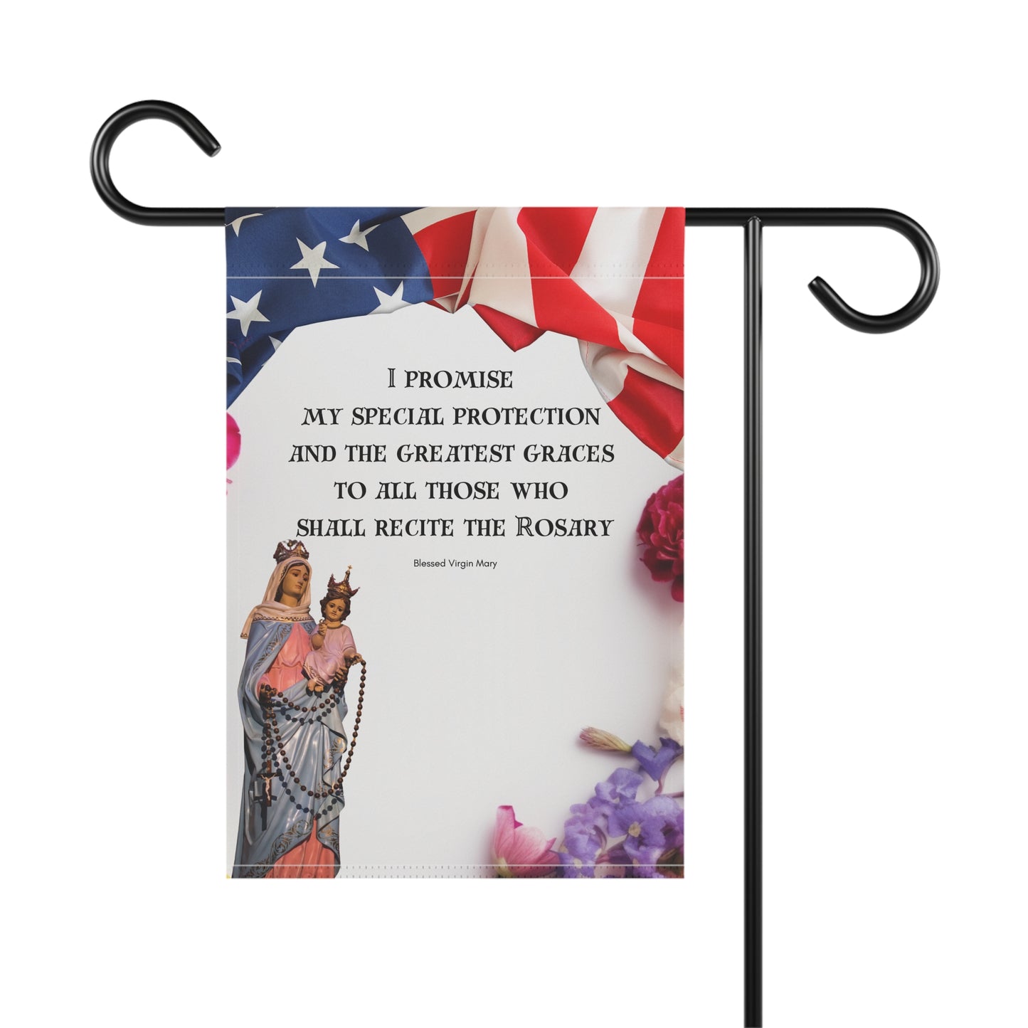 Blessed Virgin Mary I Promise My Special Protection Garden Flag