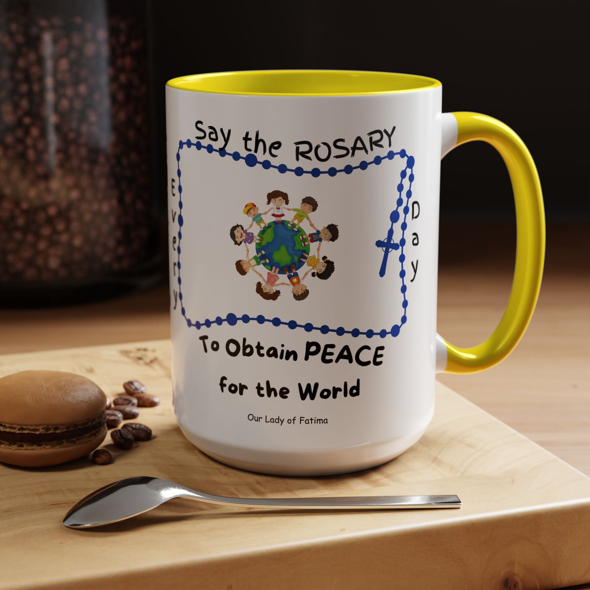 Our Lady of Fatima Rosary Kids Mug