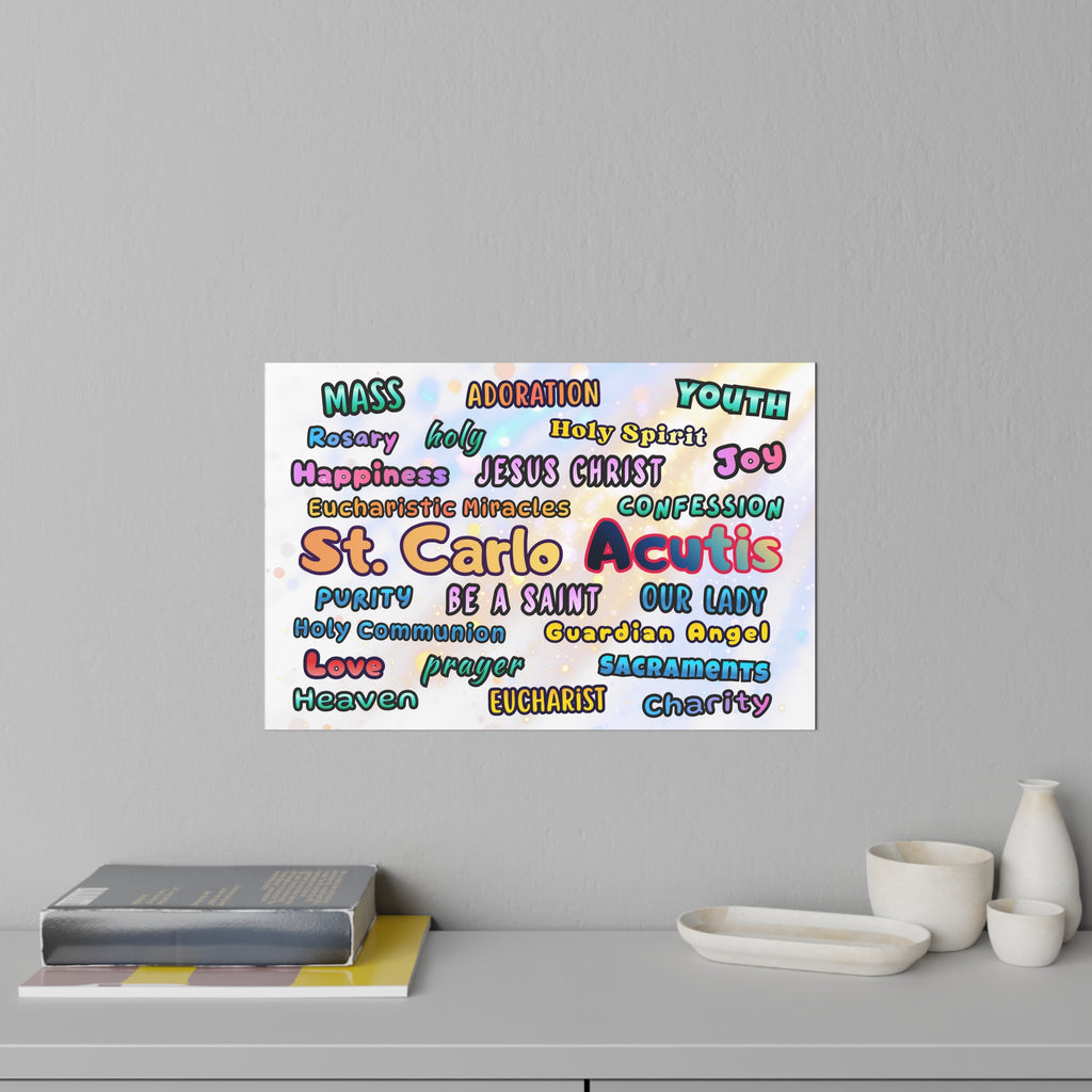 St. Carlo Acutis Inspirational Word Wall Decal — for Kids & Teens
