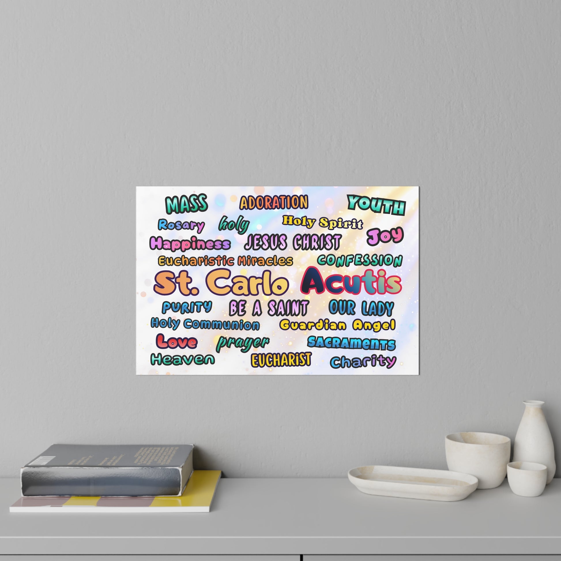 St. Carlo Acutis Inspirational Word Wall Decal — for Kids & Teens