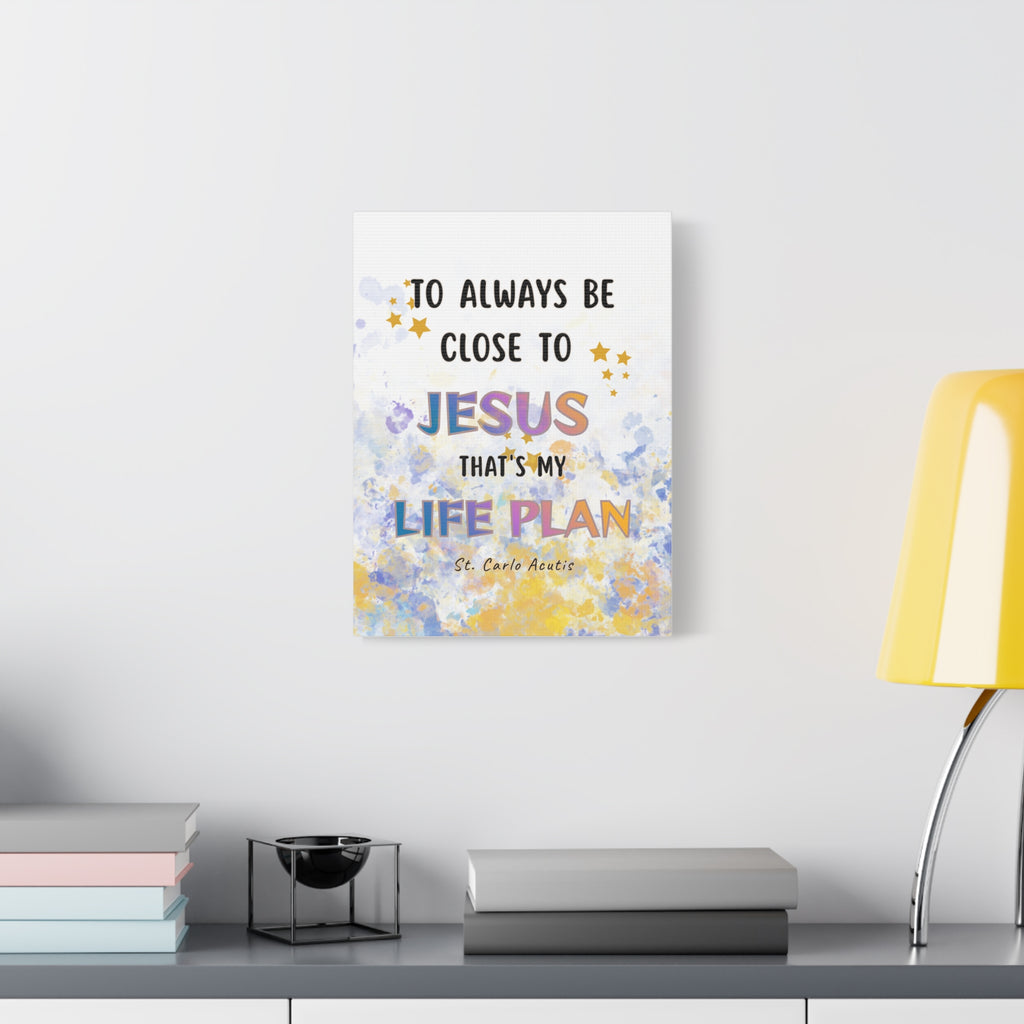 St. Carlo Acutis Watercolor Wall Canvas