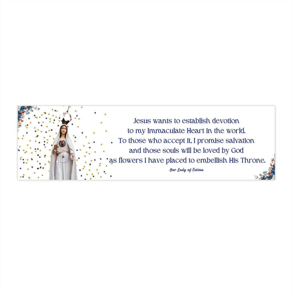 Our Lady of Fatima Immaculate Heart Bumper Sticker